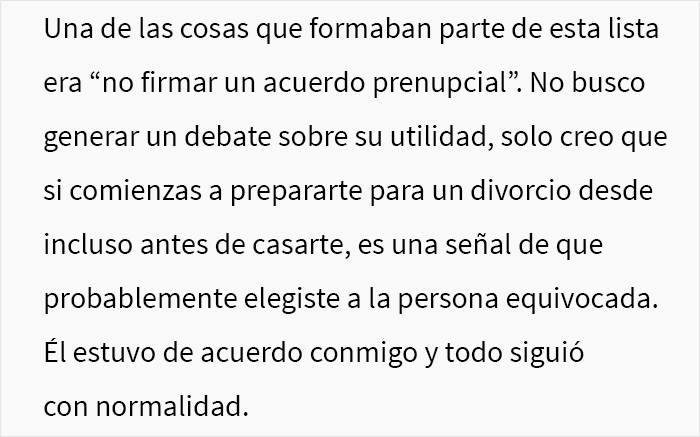 La suegra de esta mujer la presionó para que firmara un acuerdo prenupcial y ella acabó “avergonzando” a su futuro marido al anunciar que tiene mucho más dinero que él