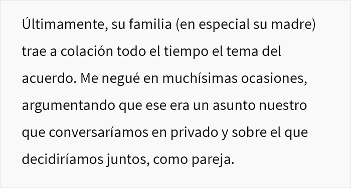 La suegra de esta mujer la presionó para que firmara un acuerdo prenupcial y ella acabó “avergonzando” a su futuro marido al anunciar que tiene mucho más dinero que él