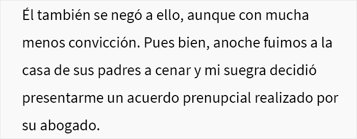La suegra de esta mujer la presionó para que firmara un acuerdo prenupcial y ella acabó “avergonzando” a su futuro marido al anunciar que tiene mucho más dinero que él