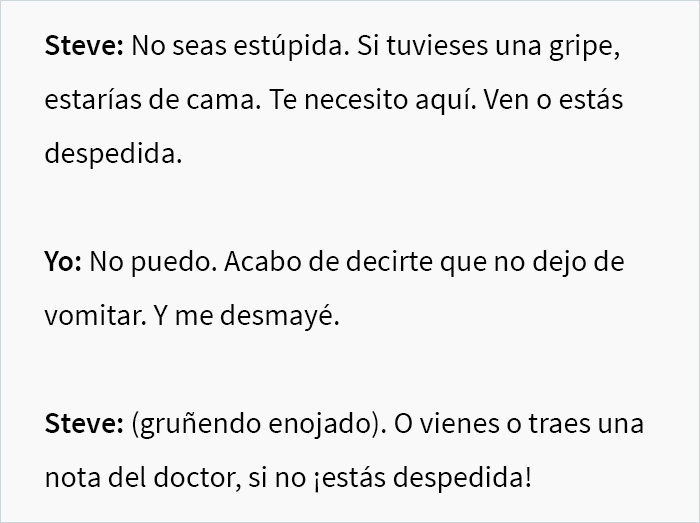 Esta doctora escribió “una nota muy pasivo-agresiva” para darle a una empleada 2 semanas de baja laboral en lugar de 2 días, luego de que su gerente amenazara con despedirla