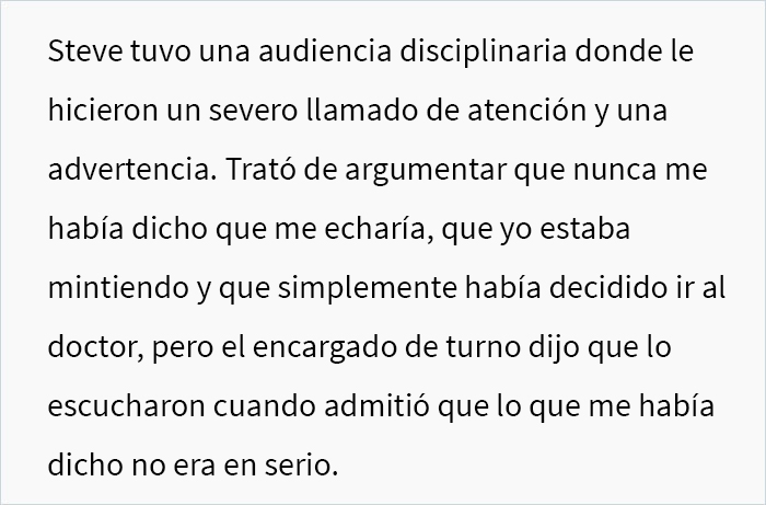 Esta doctora escribió “una nota muy pasivo-agresiva” para darle a una empleada 2 semanas de baja laboral en lugar de 2 días, luego de que su gerente amenazara con despedirla