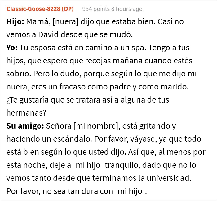 Esta madre de 60 años humilla a su hijo frente a sus amigos porque no hace ninguna de las tareas del hogar