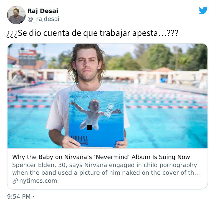 El bebé del “Nevermind” de Nirvana cumplió 30 años y decidió demandar a la banda por más de 2$ millones, así que la gente se burla de él