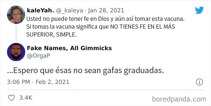 Vacunarse = No tener fe en Dios