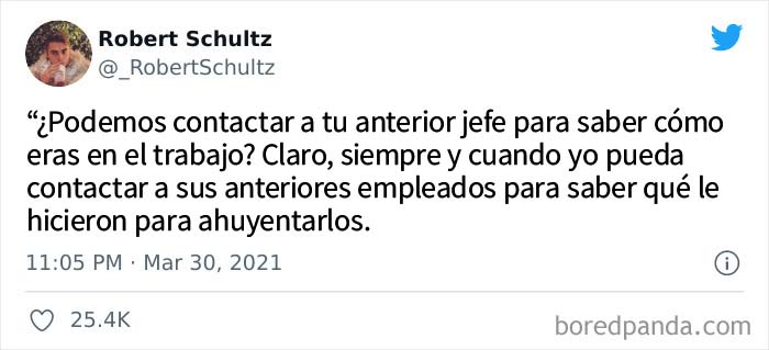 Las referencias deben ir en ambas direcciones, que yo sea un imbécil no significa que tú no lo seas también