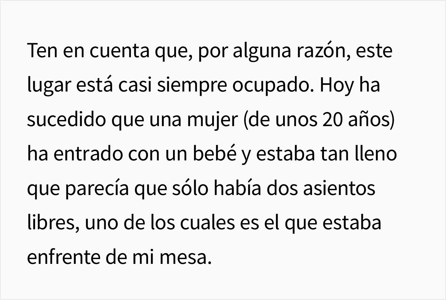 Este hombre pregunta si se equivocó al pedirle a una madre que amamantaba a su bebé que se sentara en otra mesa