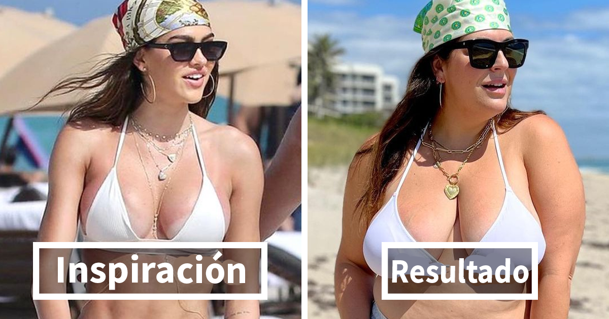 Esta mujer se viste como las celebridades para demostrar que no hay que ser delgada para tener buen aspecto (Nuevas fotos)