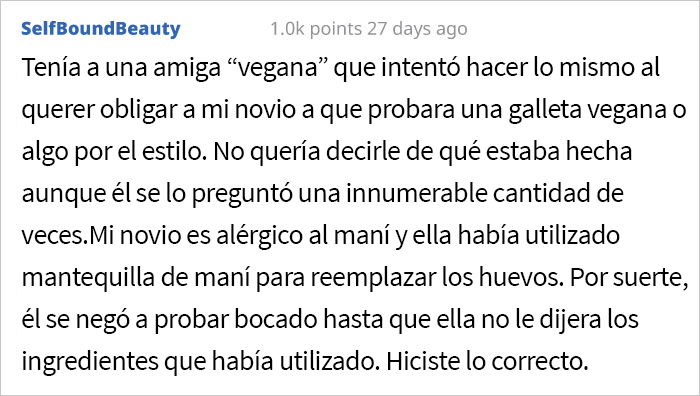 Esta mujer se burla siempre de su compañera de trabajo vegana, pero se enfadó cuando ella se negó a probar la tarta “vegana” que había preparado