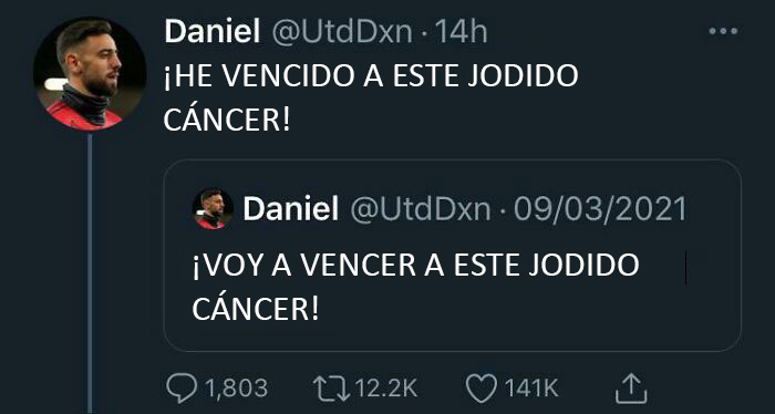 Esta persona vence al cáncer