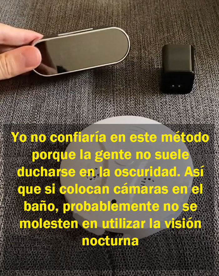 Este hombre comparte cómo inspecciona los Airbnbs en busca de cámaras ocultas y comparte sus posibles escondites