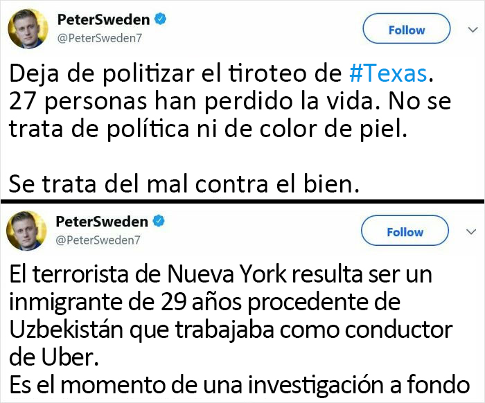 Solo es terrorismp si no son blancos