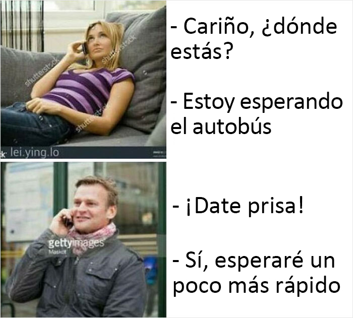 Esperando el autobús