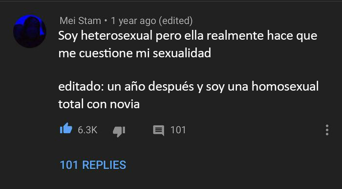 Este comentario de Youtube sobre un vídeo de Billie Eilish