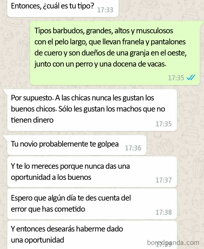 Estoy casada. Así que acabo de describir en broma a mi marido