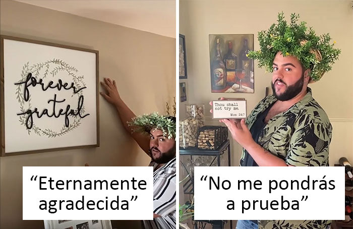 Este tipo documenta la casa de su hermana, y muestra toda su decoración tipo ‘Vive, Ríe, Ama’