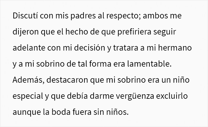 Esta mujer decidió celebrar una boda sin niños y su familia se enfada por no hacer una excepción con su sobrino "arco iris"