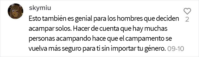 Esta tiktoker habla sobre 10 cosas que deberías saber “si eres mujer y te vas de acampada sola”