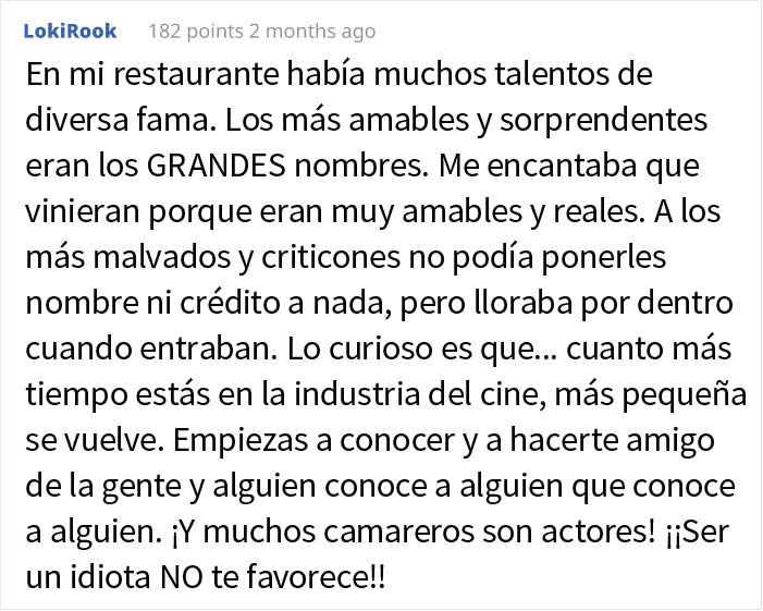 Una 'celebridad' se comporta como una imbécil en un restaurante y se niega a pagar la cuenta porque es famosa, así que llaman a la policía