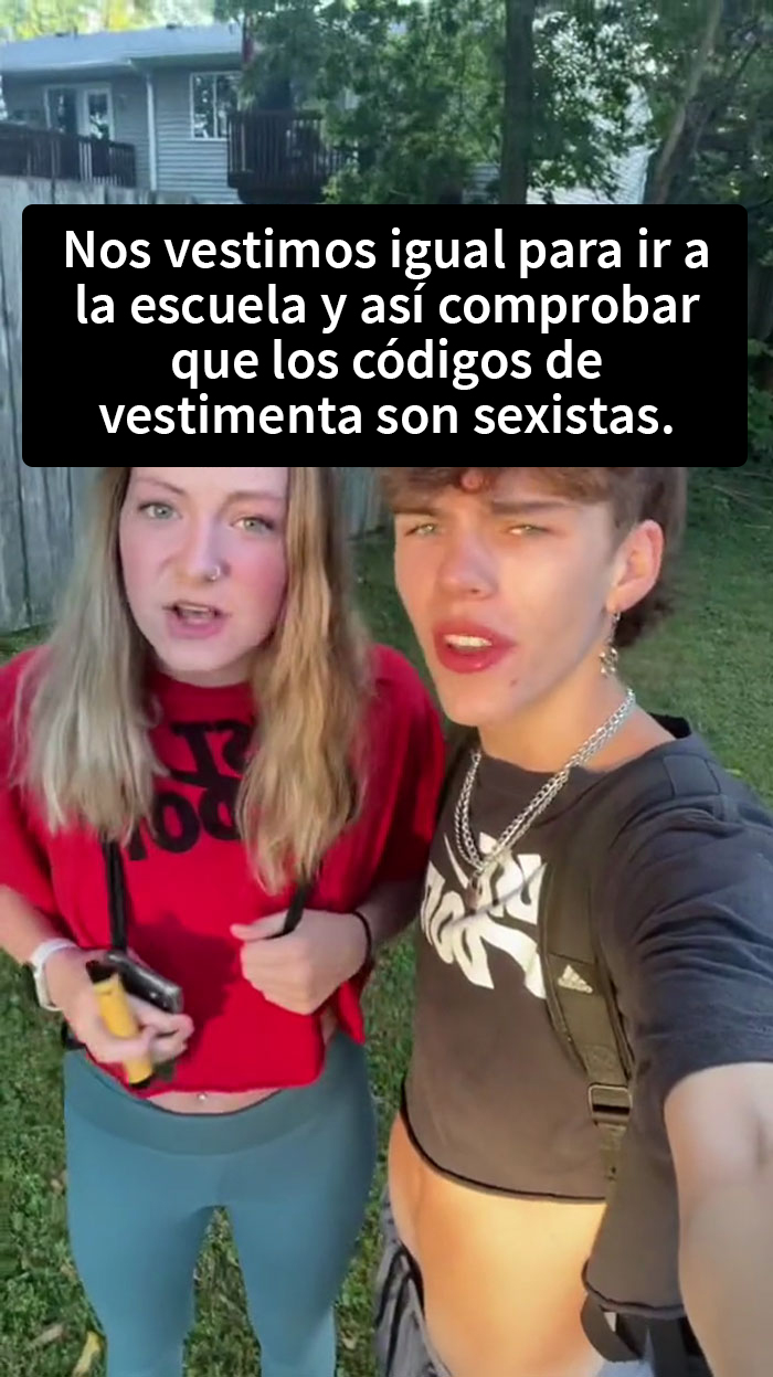 Este adolescente usó prendas en la escuela por las que lo regañarían si fuese una chica, y comprobó lo sexista que es esto cuando nadie le regañó