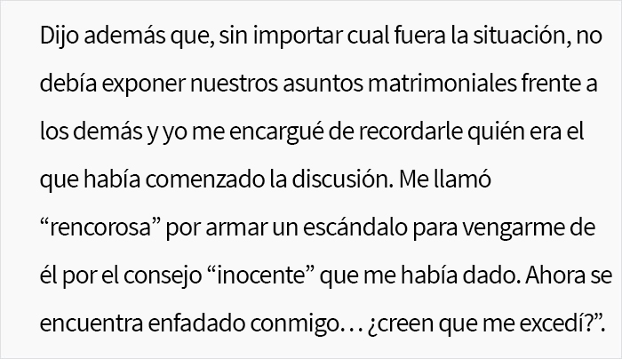 Este hombre regaña a su esposa (y madre de sus 3 hijos) por no cuidar de su apariencia y ella decide ponerlo en su lugar durante una cena familiar