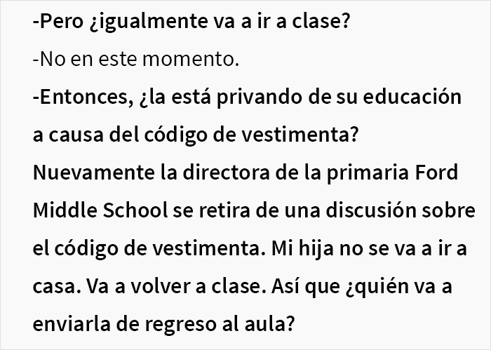 Esta madre se enfrentó a la directora que envió a casa a su hija de 12 años por no cumplir con el código de vestimenta, y el video se volvió viral