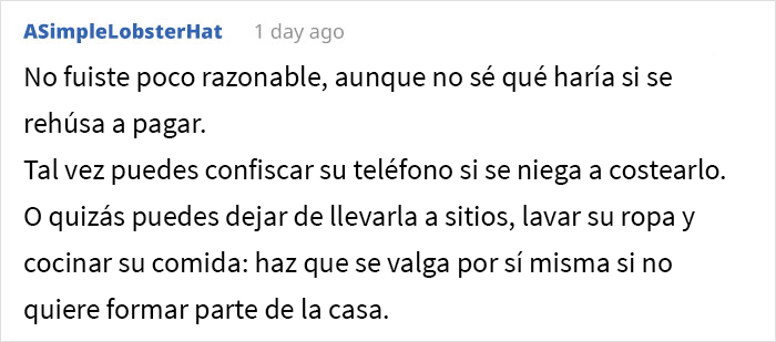 Esta madre le pidió a su hija adolescente trabajadora que comenzara a contribuir con los gastos del hogar, y ahora se siente “la peor mamá del mundo”