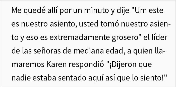 Una Karen roba los asientos a esta familia en un partido de fútbol y les dice que se coloquen detrás de ella, pero se arrepintió enseguida