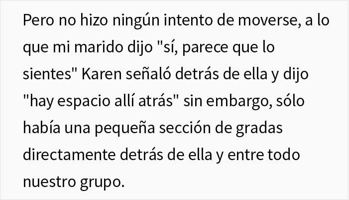 Una Karen roba los asientos a esta familia en un partido de fútbol y les dice que se coloquen detrás de ella, pero se arrepintió enseguida