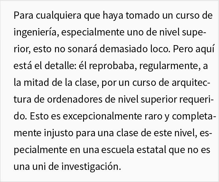 Este estudiante se vengó de su profesor perezoso tras suspender injustamente a la mitad de la clase