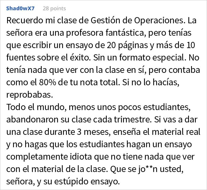 Este estudiante se vengó de su profesor perezoso tras suspender injustamente a la mitad de la clase