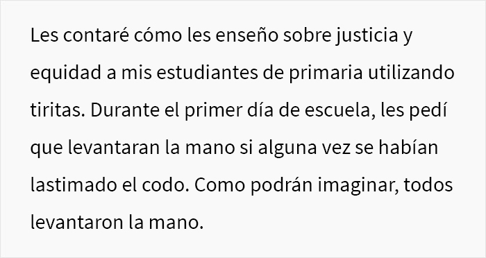 “Solo con decir ‘apósito’ saben a qué me refiero”: esta profesora explicó a sus estudiantes por qué no todos pueden ser tratados igual