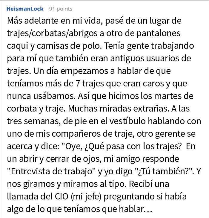 Piden a un ingeniero que no vuelva a la reunión sin llevar camisa blanca y lo cumple con tanta malicia que gana la discusión