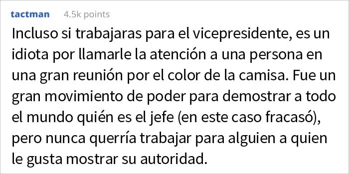 Piden a un ingeniero que no vuelva a la reunión sin llevar camisa blanca y lo cumple con tanta malicia que gana la discusión