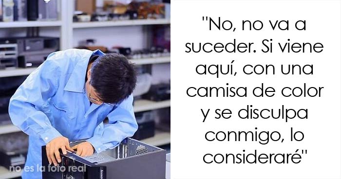 Piden a un ingeniero que no vuelva a la reunión sin llevar camisa blanca y lo cumple con tanta malicia que gana la discusión