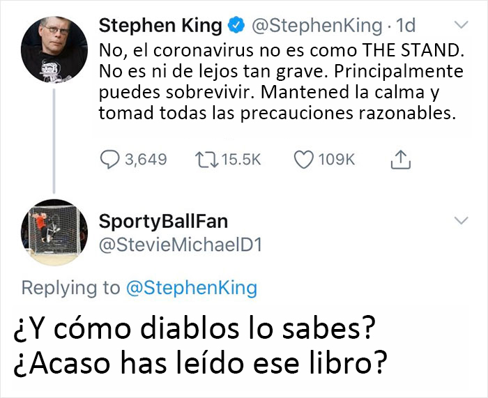 ¡Eso! ¿Quién es ese tal Stephen King después de todo?