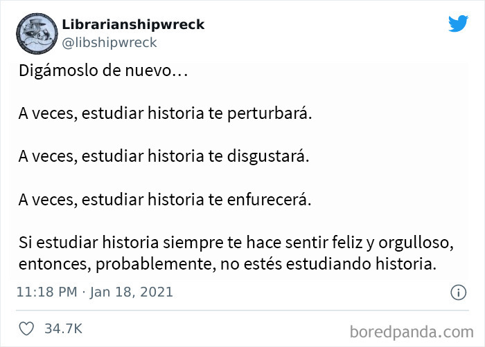 La historia no es algo bonito