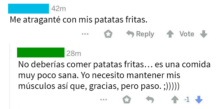 En los comentarios de un cómic