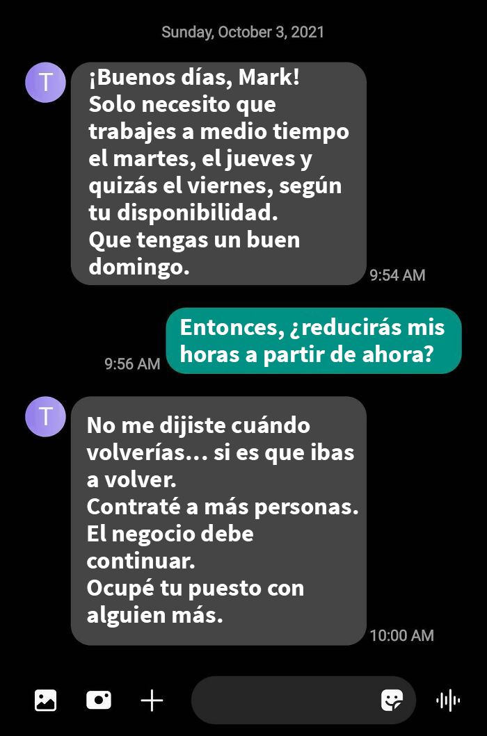 Mi jefe esperaba que fuera a la oficina un día después de que mi mamá falleciera