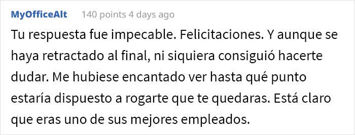 Este jefe critica a un empleado con fractura ósea por sentarse en un taburete, pero cambia el tono de inmediato cuando este decide renunciar