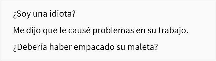 “Él me suplicó, pero le dije que no”: esta mujer preguntó si se equivocó luego de que su esposo perdiera su vuelo porque ella no empacó su maleta