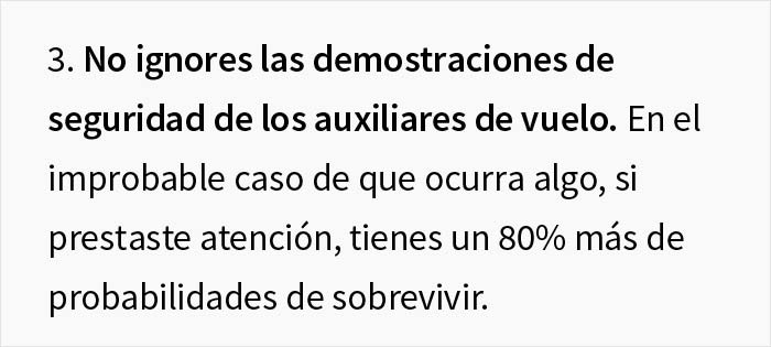 Este auxiliar de vuelo comparte 10 cosas que nunca debes hacer en un avión