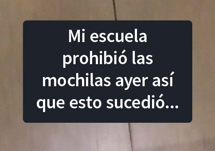 Los estudiantes no pueden creer la ridícula prohibición de las mochilas escolares en EE.UU., e improvisan con artículos domésticos al azar