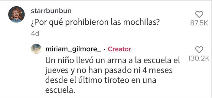 Los estudiantes no pueden creer la ridícula prohibición de las mochilas escolares en EE.UU., e improvisan con artículos domésticos al azar