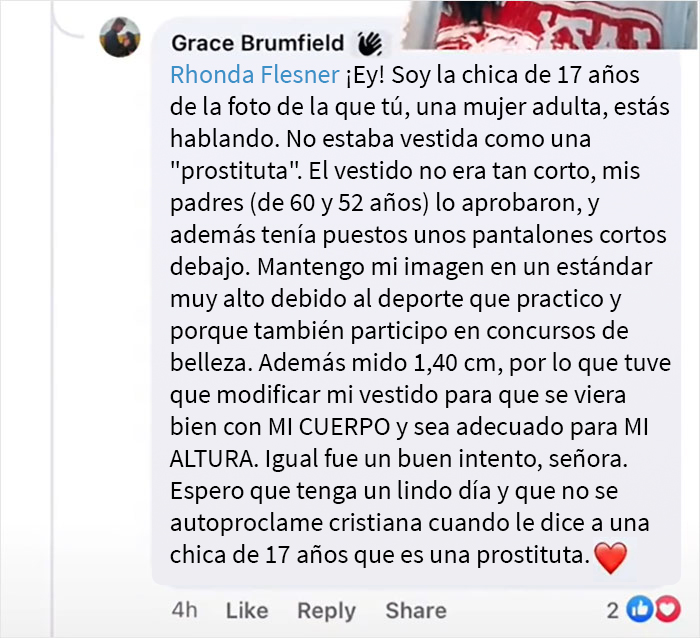 Esta joven de 17 años está asombrada de recibir muchos comentarios odiosos luego de que la madre de su novio publicara sus fotos del baile de homecoming en Facebook