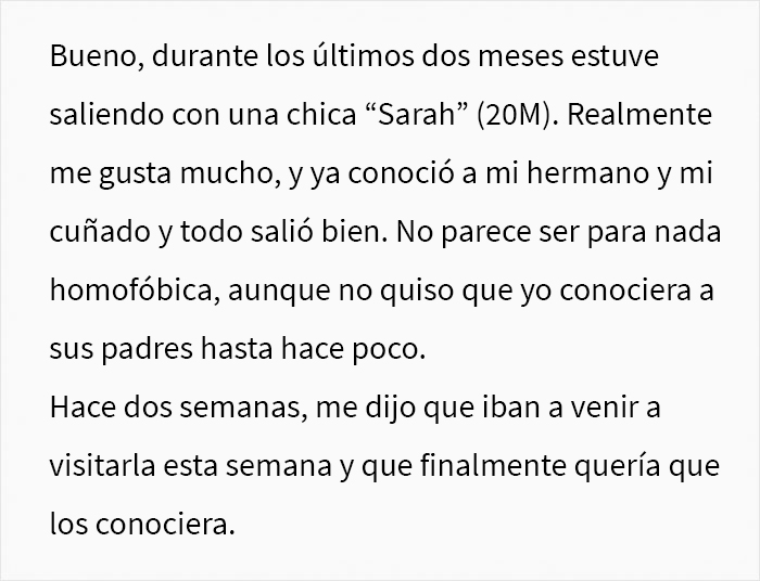 Este chico se marchó de la cena cuando los padres de su novia empezaron a insultar a su hermano y su marido