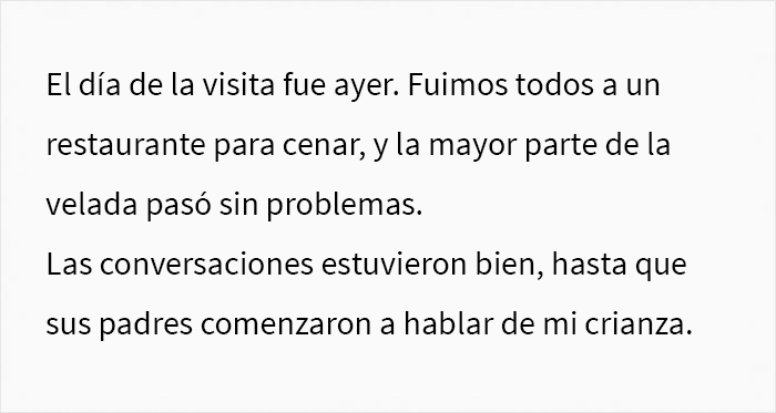 Este chico se marchó de la cena cuando los padres de su novia empezaron a insultar a su hermano y su marido