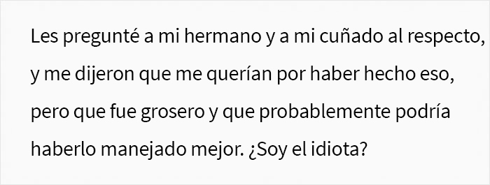 Este chico se marchó de la cena cuando los padres de su novia empezaron a insultar a su hermano y su marido