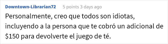 Este esposo vendió el juego de té antiguo de su esposa por 300$ con una excusa, y ella vendió la Xbox de él para recuperarlo