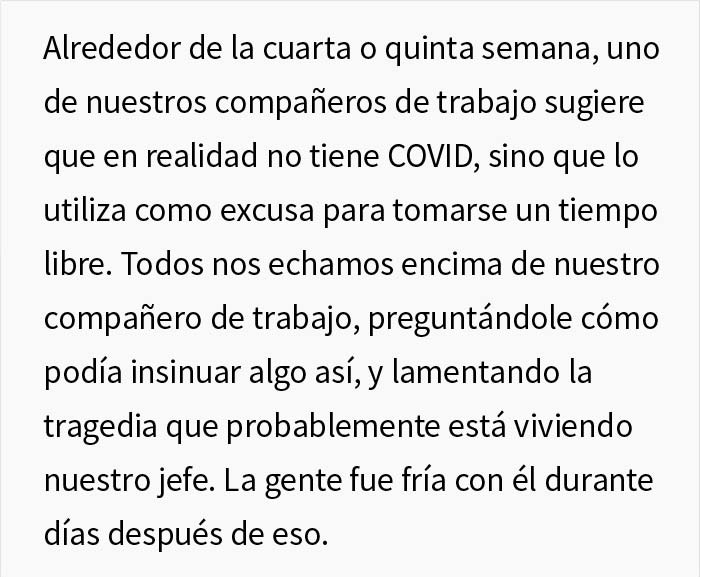 Este jefe desapareció durante 8 semanas diciendo que tenía Covid, un empleado descubrió la verdad y organizó una fiesta para revelar dónde estaba realmente