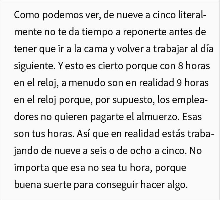 Esta mujer explica por qué el modelo de 8 horas de trabajo/dormir/ocio ya no funciona